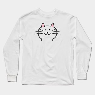 Cute Cat Face Long Sleeve T-Shirt